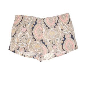 BCBGeneration Pink Shorts Damask Print Button Fly